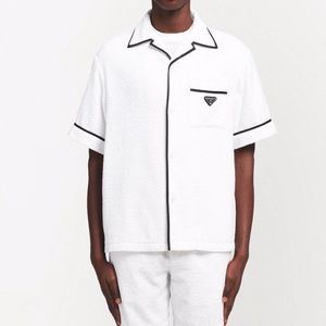 Prada Men’s Piped Terry Camp Shirt